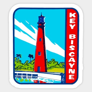 Key Biscayne Vintage Style Design Sticker